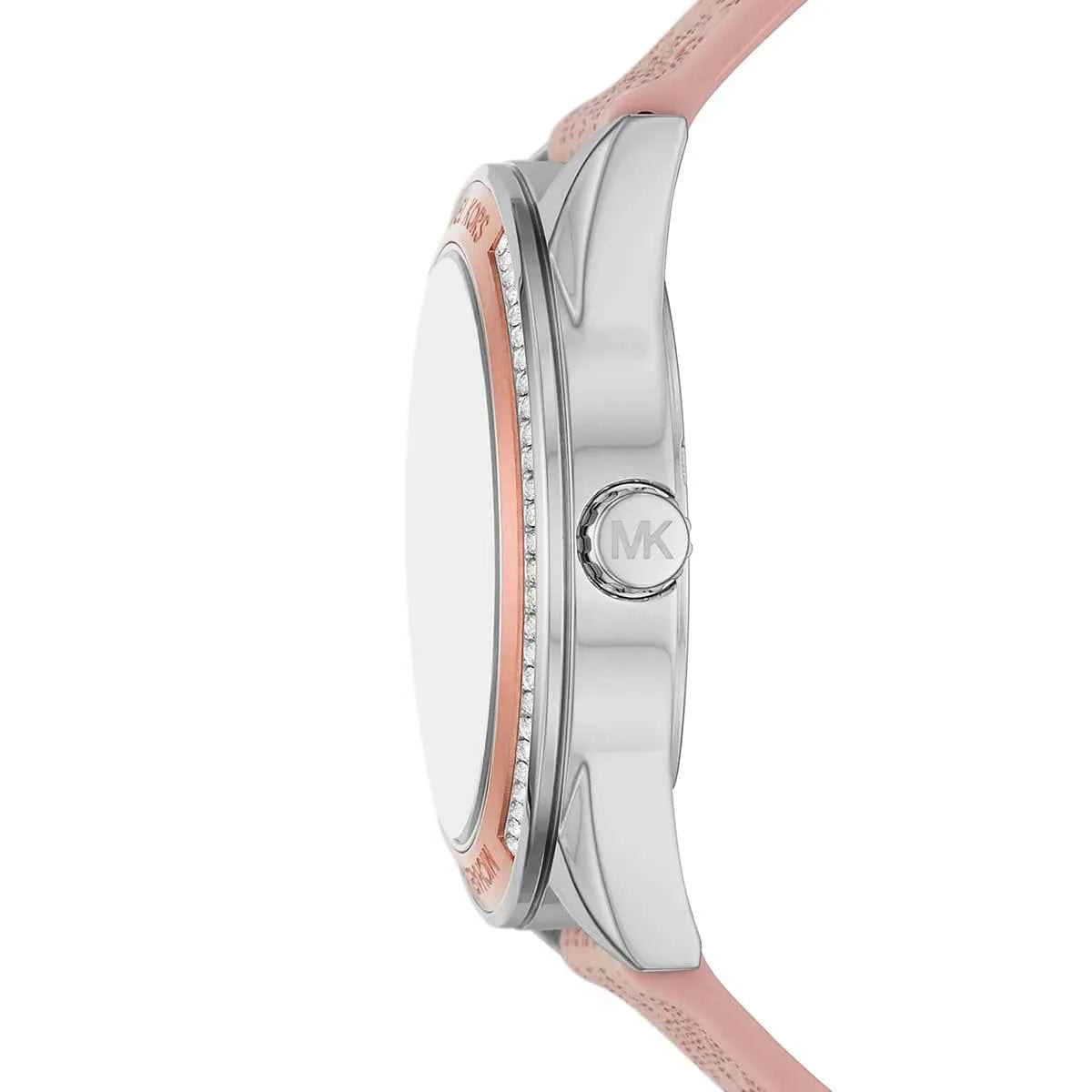 Michael Kors Jessa MK7206 Women's Silver Dial Pink Polyurethane Strap Watch