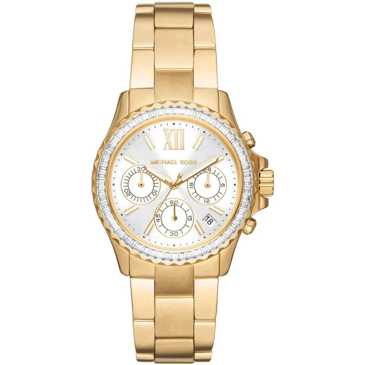 Michael Kors Everest MK7212 Women's White Dial Gold Stainless Steel Watch