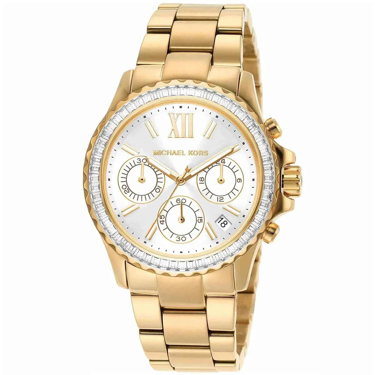 Michael Kors Everest MK7212 Women's White Dial Gold Stainless Steel Watch