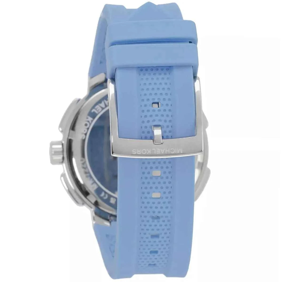 Michael Kors Sidney MK7220 Women's White Dial Blue Silicone Strap Watch