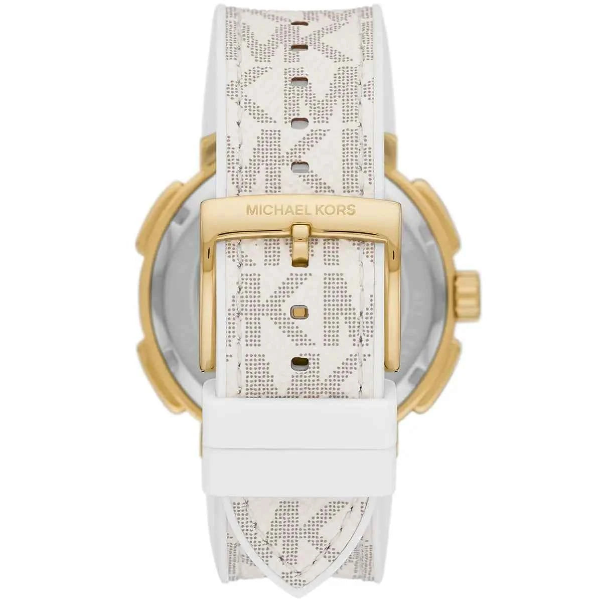 Michael Kors Sidney MK7221 Women's White Dial White Polyurethane Strap Watch