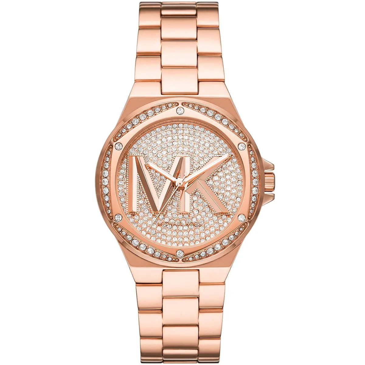 Michael Kors Lennox MK7230 women's rose gold dial rose gold stainless steel watch front view