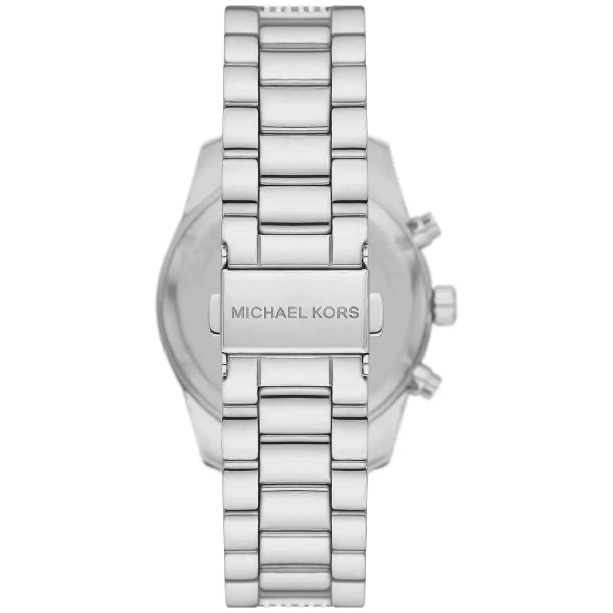 Michael Kors Lexington MK7243 Women's White Dial Silver Stainless Steel Chronograph Watch