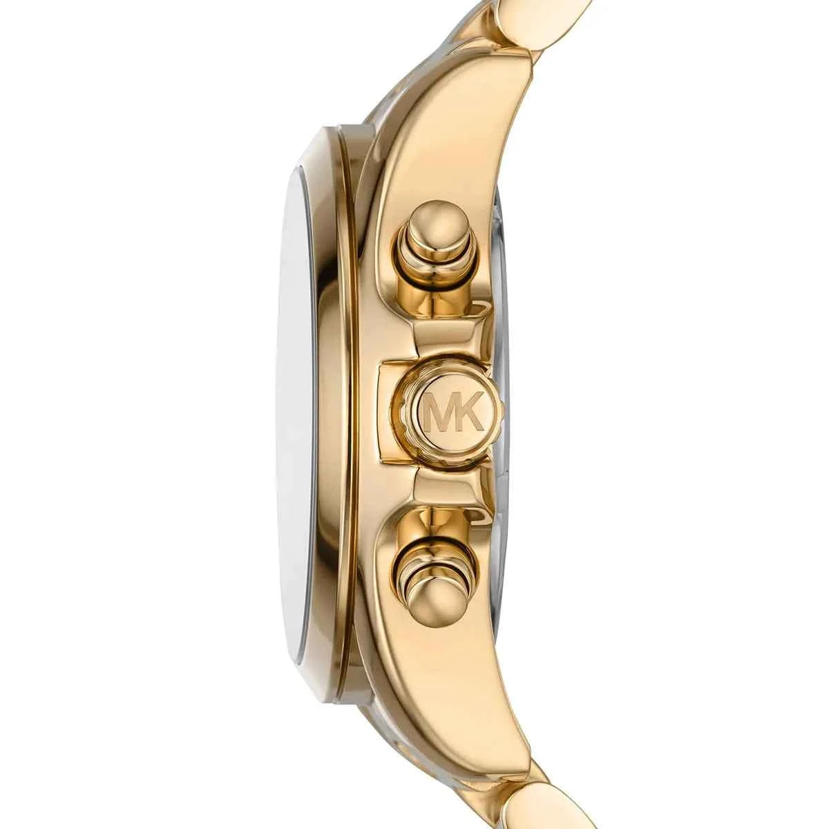Michael Kors Bradshaw MK7257 Women's Green Dial Gold Stainless Steel Chronograph Watch