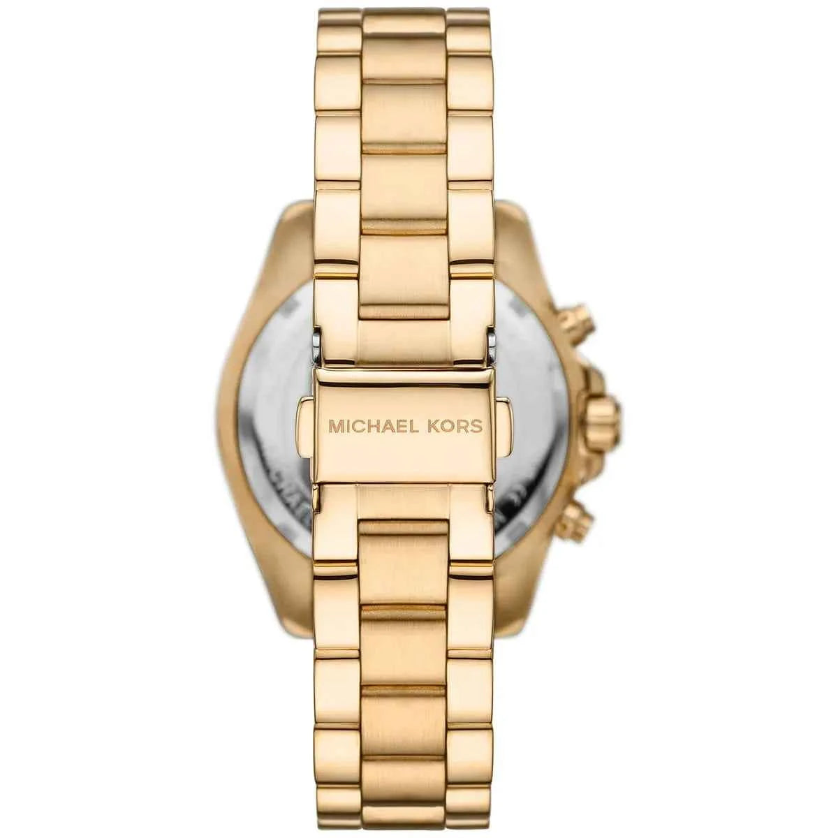 Michael Kors Bradshaw MK7257 Women's Green Dial Gold Stainless Steel Chronograph Watch