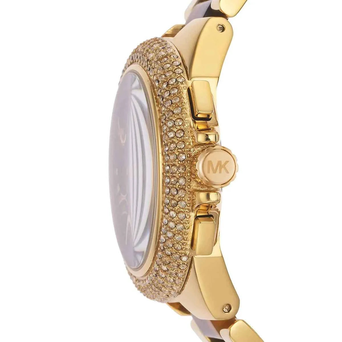 Michael Kors Camille MK7269 Women's Gold & Brown Dial Gold & Brown Stainless Steel Chronograph Watch