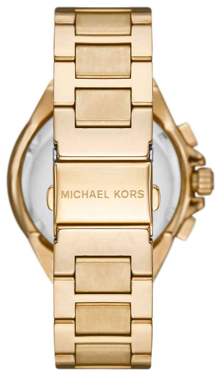 Michael Kors Oversized Camille MK7270 Women's White Dial Gold Stainless Steel Chronograph Watch