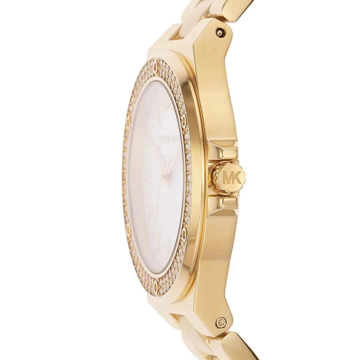 Michael Kors Lennox MK7278 Women's White Dial Gold Stainless Steel Watch