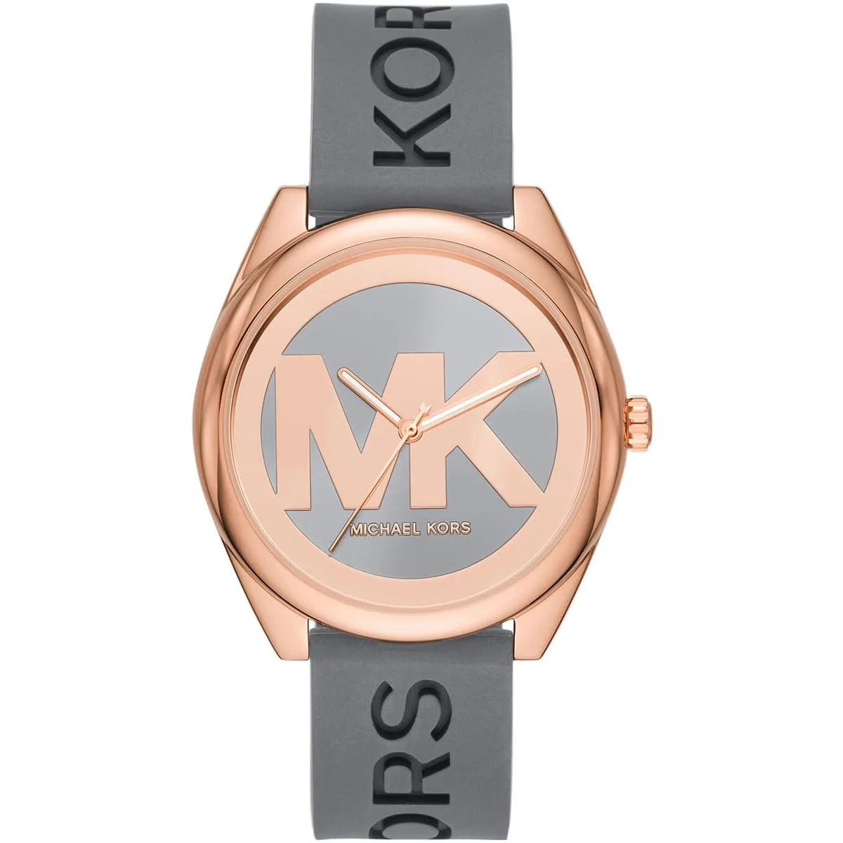 Michael Kors Janelle MK7314 women's gray dial gray silicone watch front view