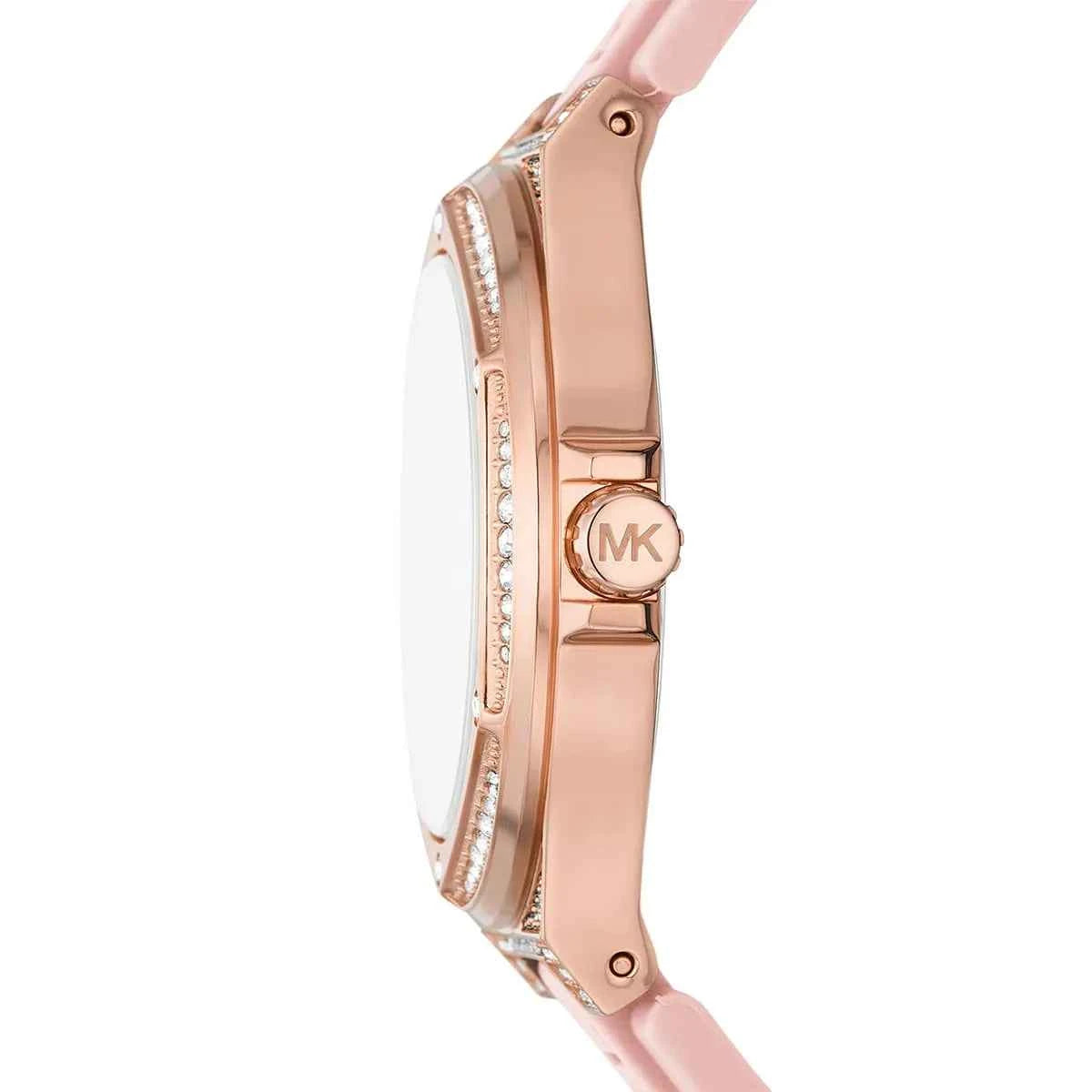 Michael Kors Camille MK7334 Women's White Dial Pink Silicone Watch