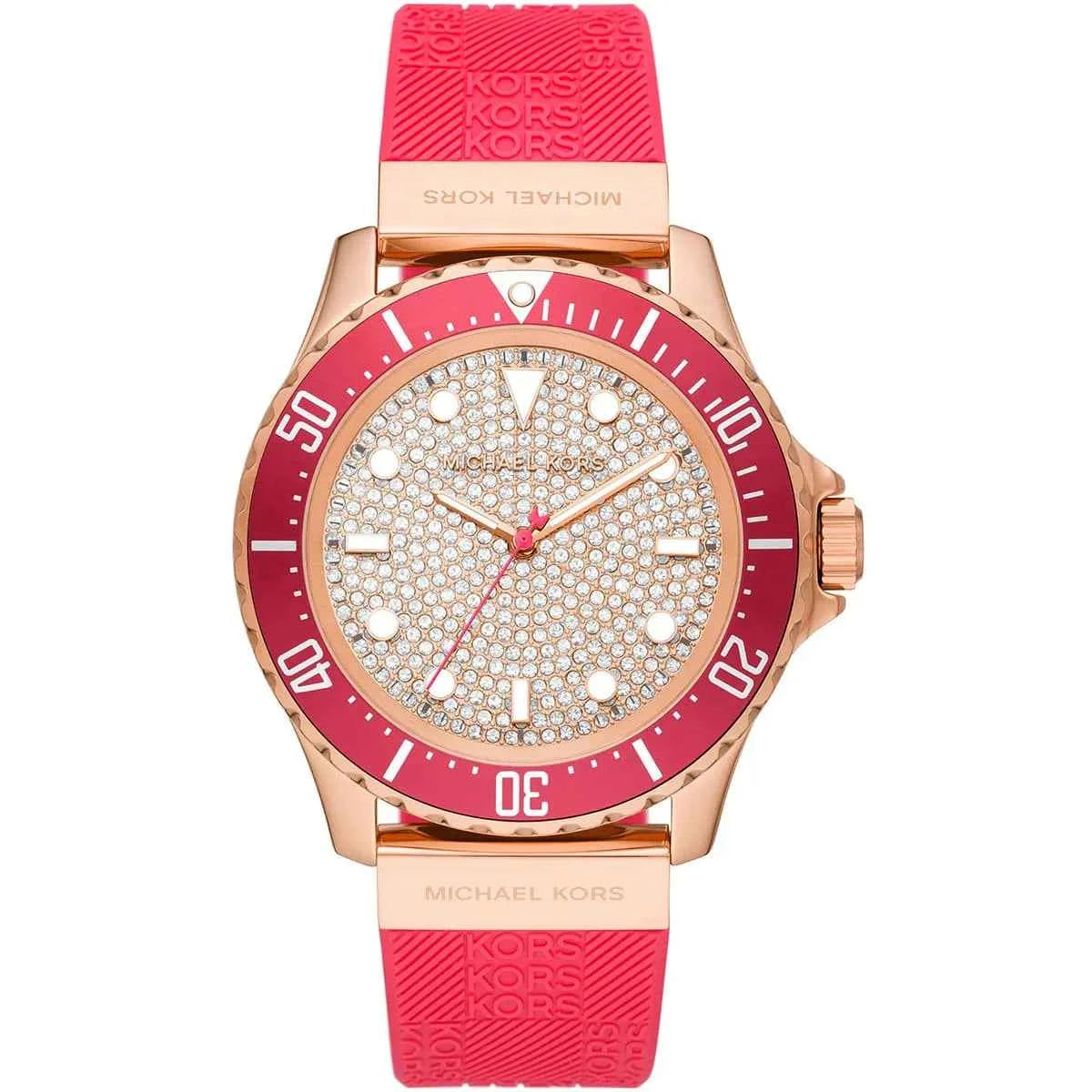 Michael Kors Everest MK7359 Women's Rose Gold Dial Pink Silicone Watch