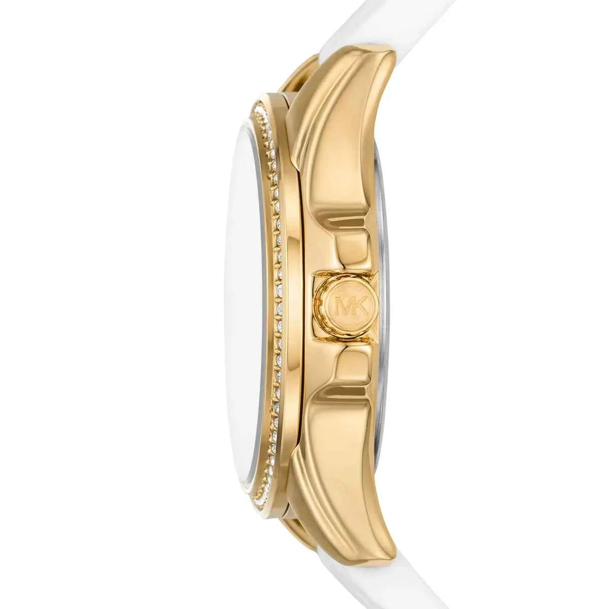 Michael Kors Mini Pilot MK7372 Women's White Dial White Silicone Watch