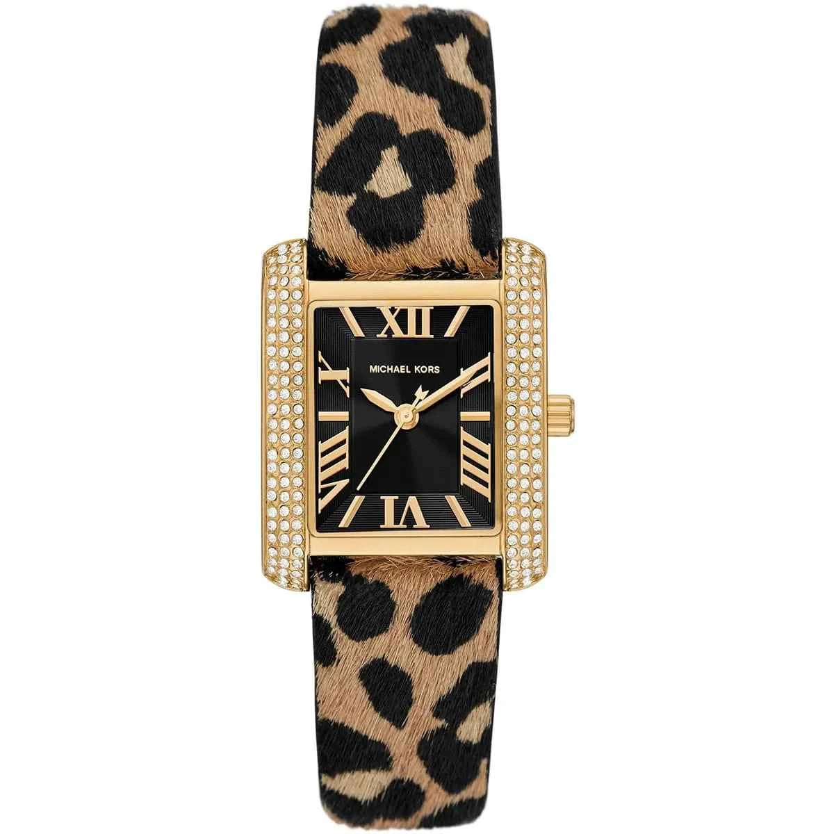 Michael Kors Emery MK7387 Women's Black Dial Brown Leather Watch