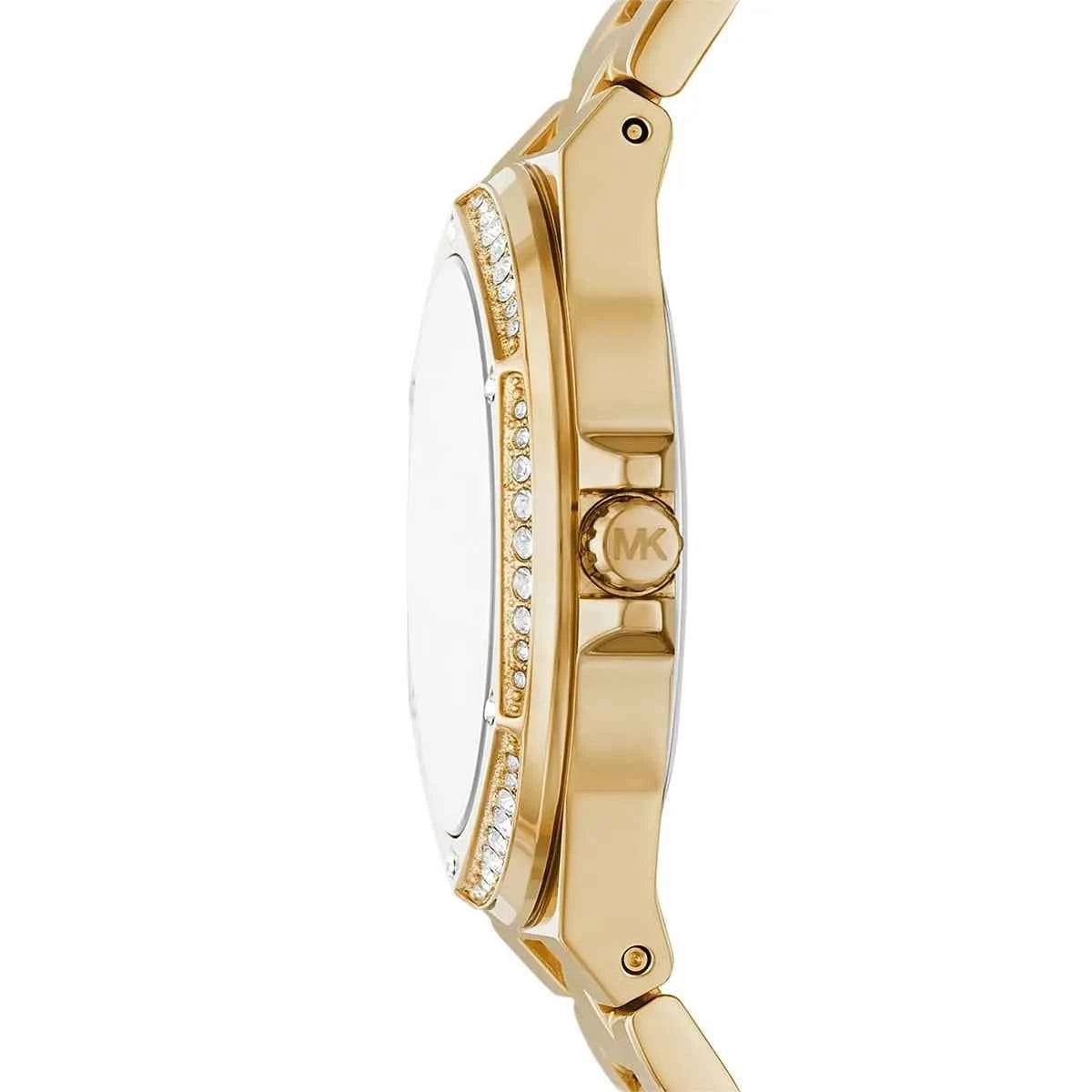 Michael Kors Lennox MK7404 Women's Black Dial Gold Stainless Steel Watch