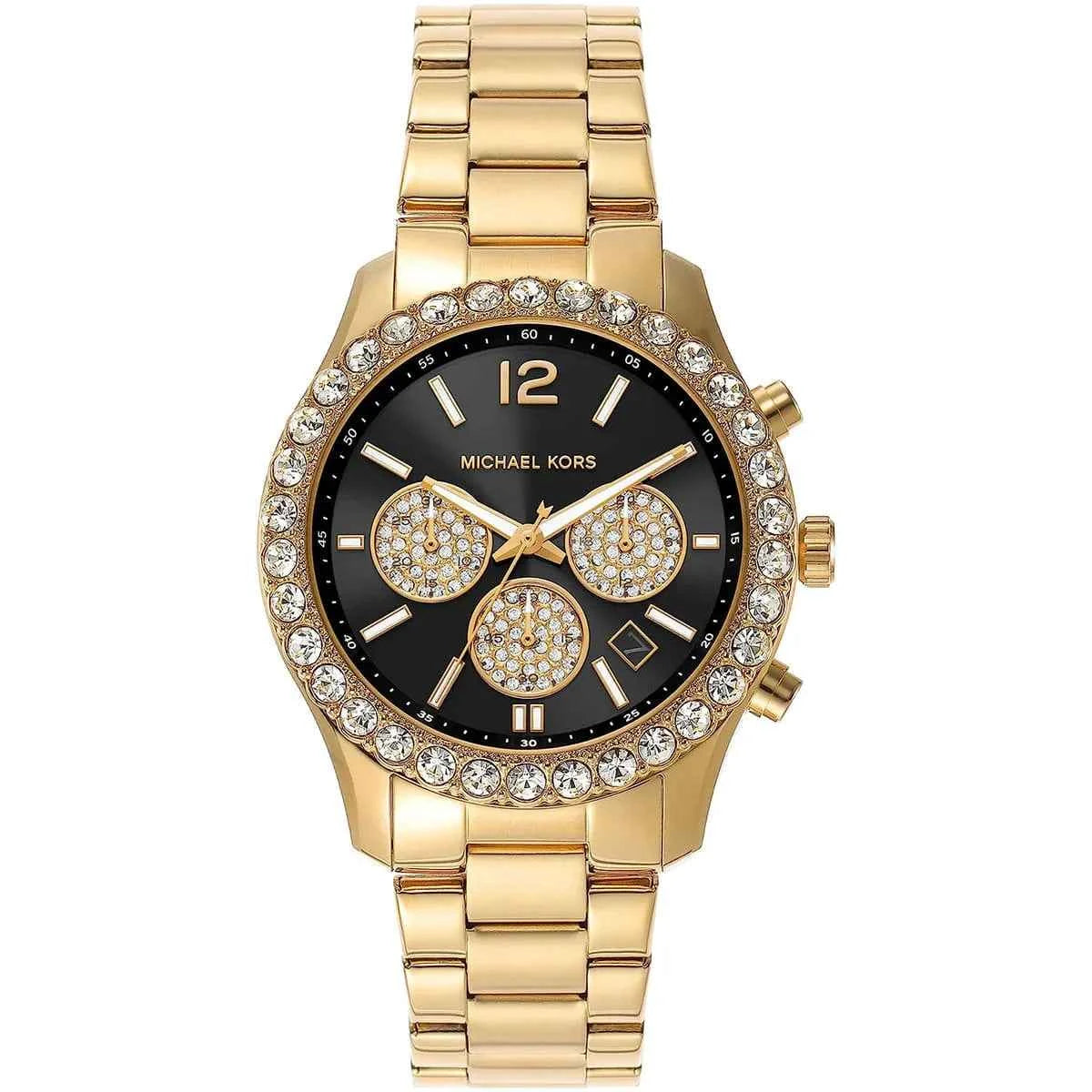 Michael Kors Everest MK7414 Women's Black Dial Gold Stainless Steel Watch