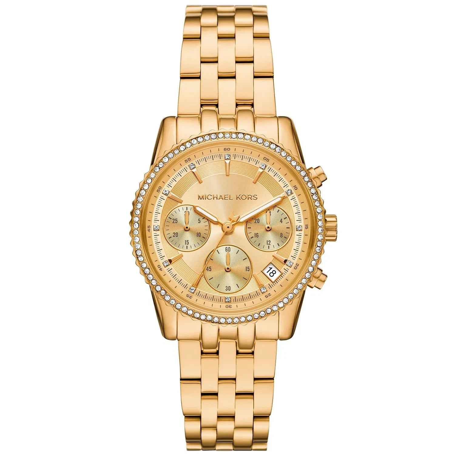 Michael Kors Ritz MK7530 Women's Gold Pavé Chronograph Watch
