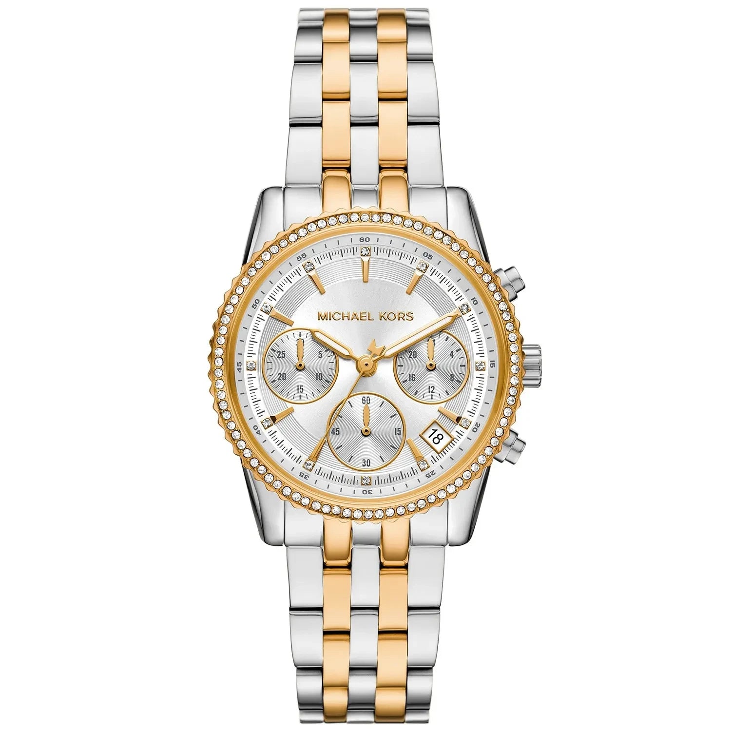Michael Kors Ritz MK7532 women's two-tone chronograph watch