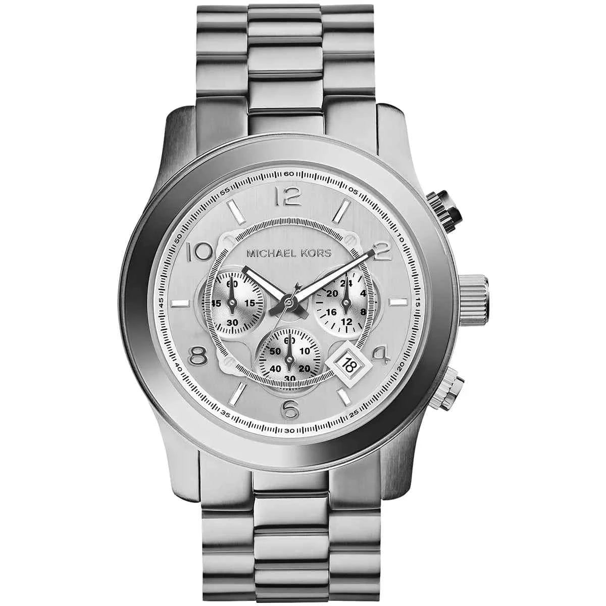 Michael Kors Runway MK8086 Men's Silver Dial Silver Stainless Steel Chronograph Watch