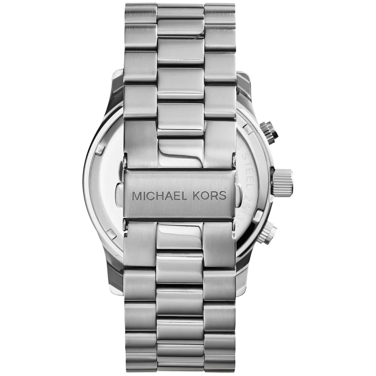 Back case of Michael Kors MK8086 quartz men's silver wristwatch