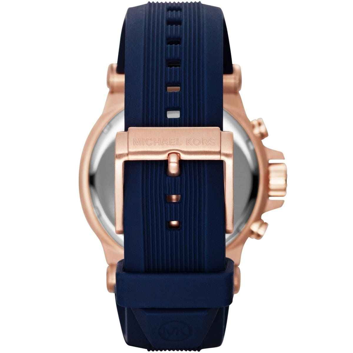 Michael Kors Dylan MK8295 Men's Blue Dial Blue Rubber Chronograph Watch