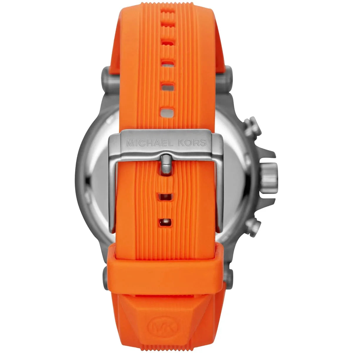 Back case of Michael Kors MK8296 quartz men's orange wristwatch