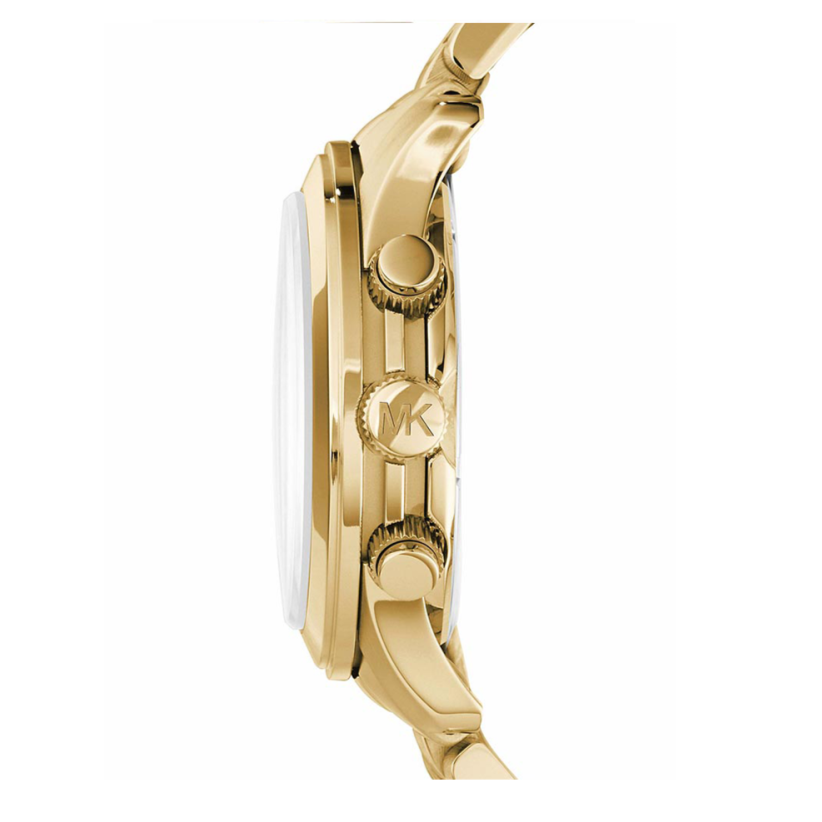 Michael Kors Runway Hunger Stop MK8315 Unisex Blue Dial Gold Stainless Steel Chronograph Watch