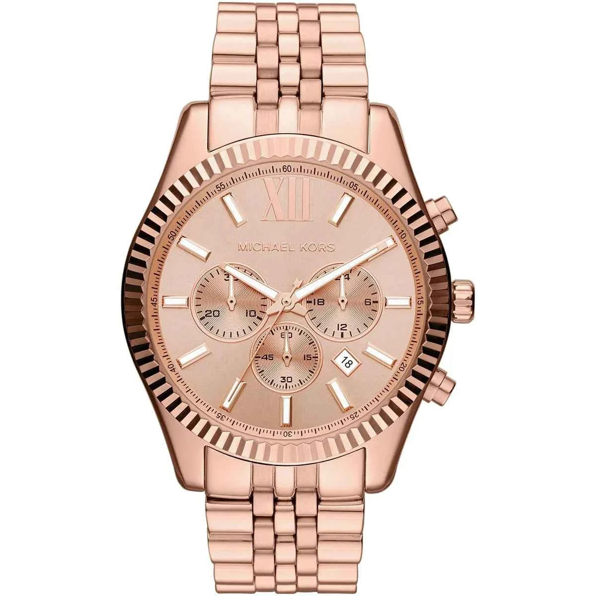 Michael Kors Lexington MK8319 Men's Rose Gold Dial Rose Gold Stainless Steel Chronograph Watch