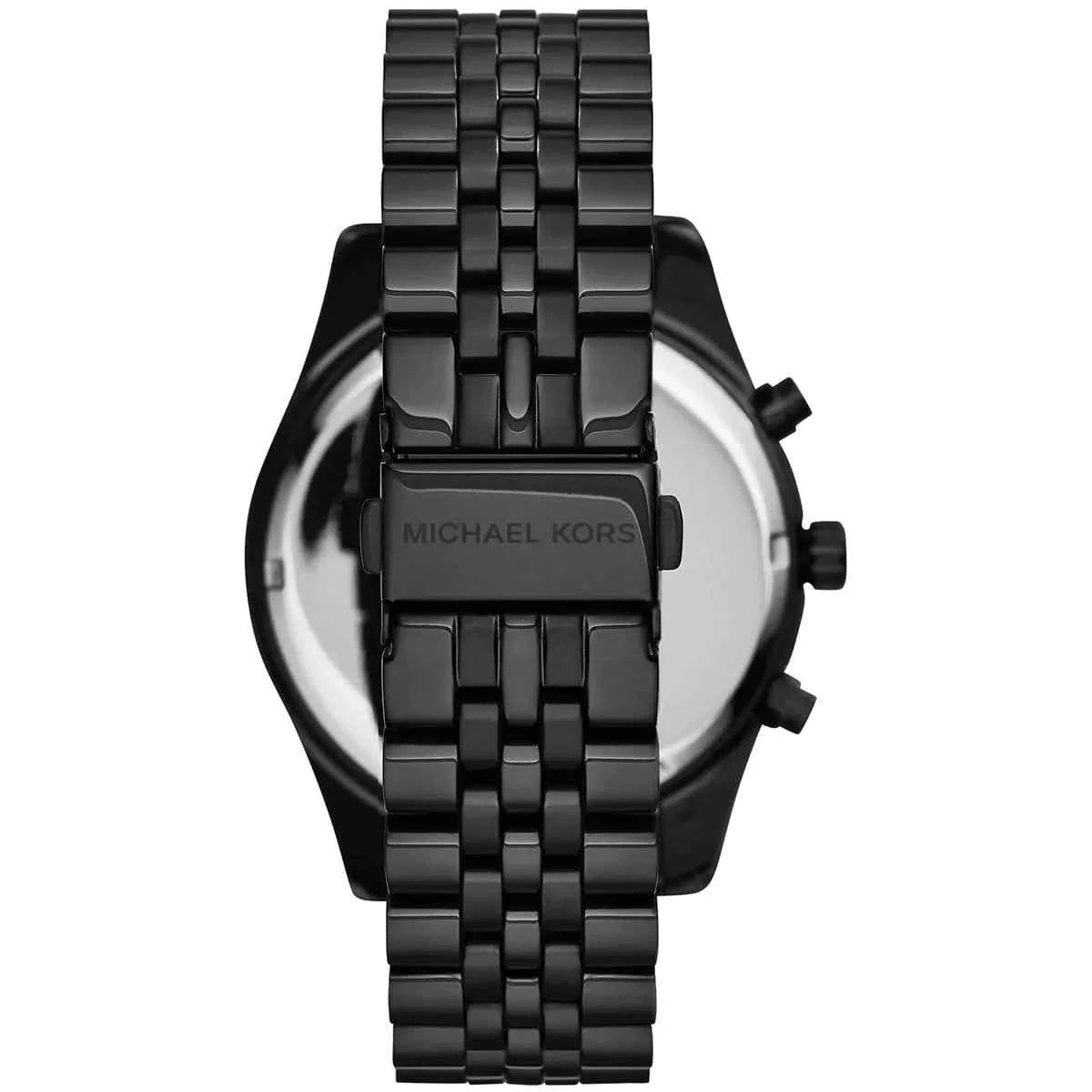 Michael Kors Lexington MK8320 Men's Black Dial Black Stainless Steel Chronograph Watch
