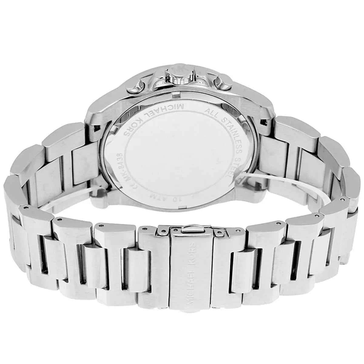 Michael Kors Brecken MK8438 Men's Black Dial Silver Stainless Steel Chronograph Watch