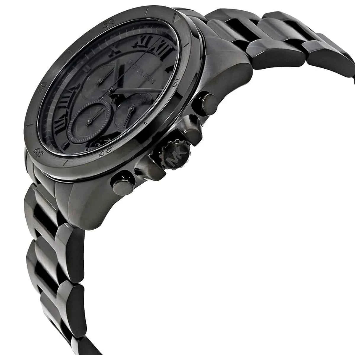 Michael Kors Brecken MK8482 Men's Black Dial Black Stainless Steel Chronograph Watch
