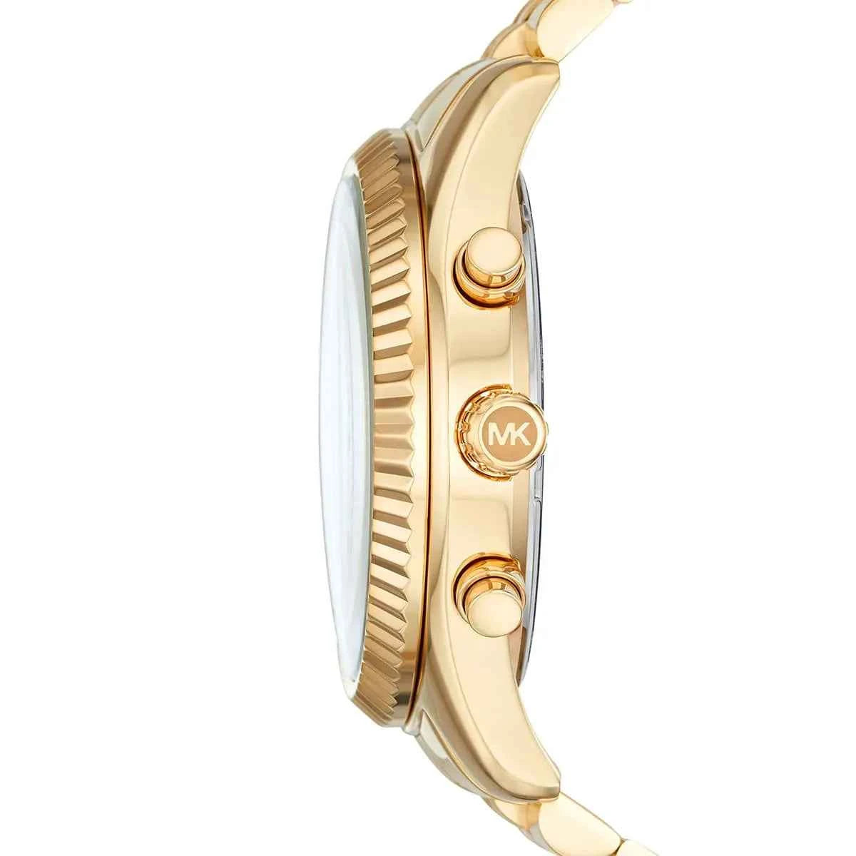 Michael Kors Lexington MK8494 Men's Gold Dial Gold Stainless Steel Chronograph Watch