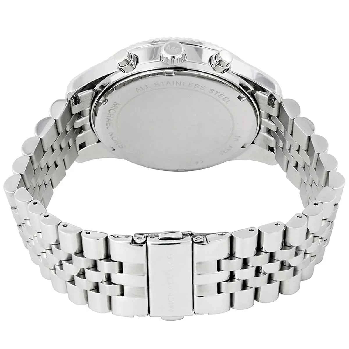 Michael Kors Lexington MK8515 Men's Silver Dial Silver Stainless Steel Chronograph Watch
