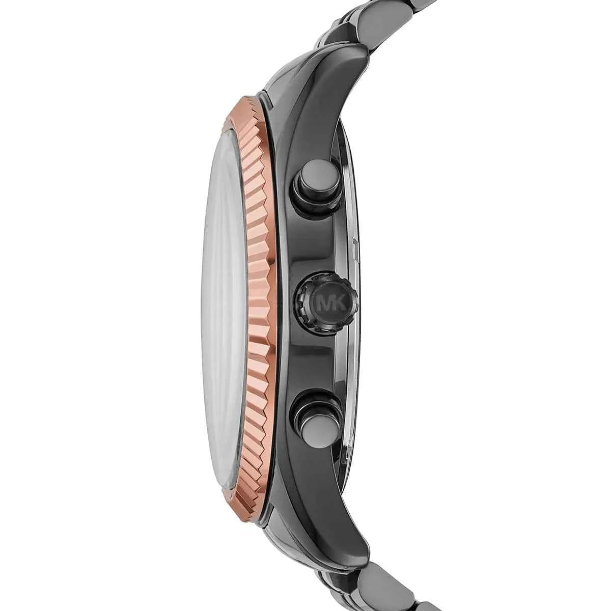 Michael Kors Lexington MK8561 Men's Gray Dial Gray & Rose Gold Stainless Steel Chronograph Watch