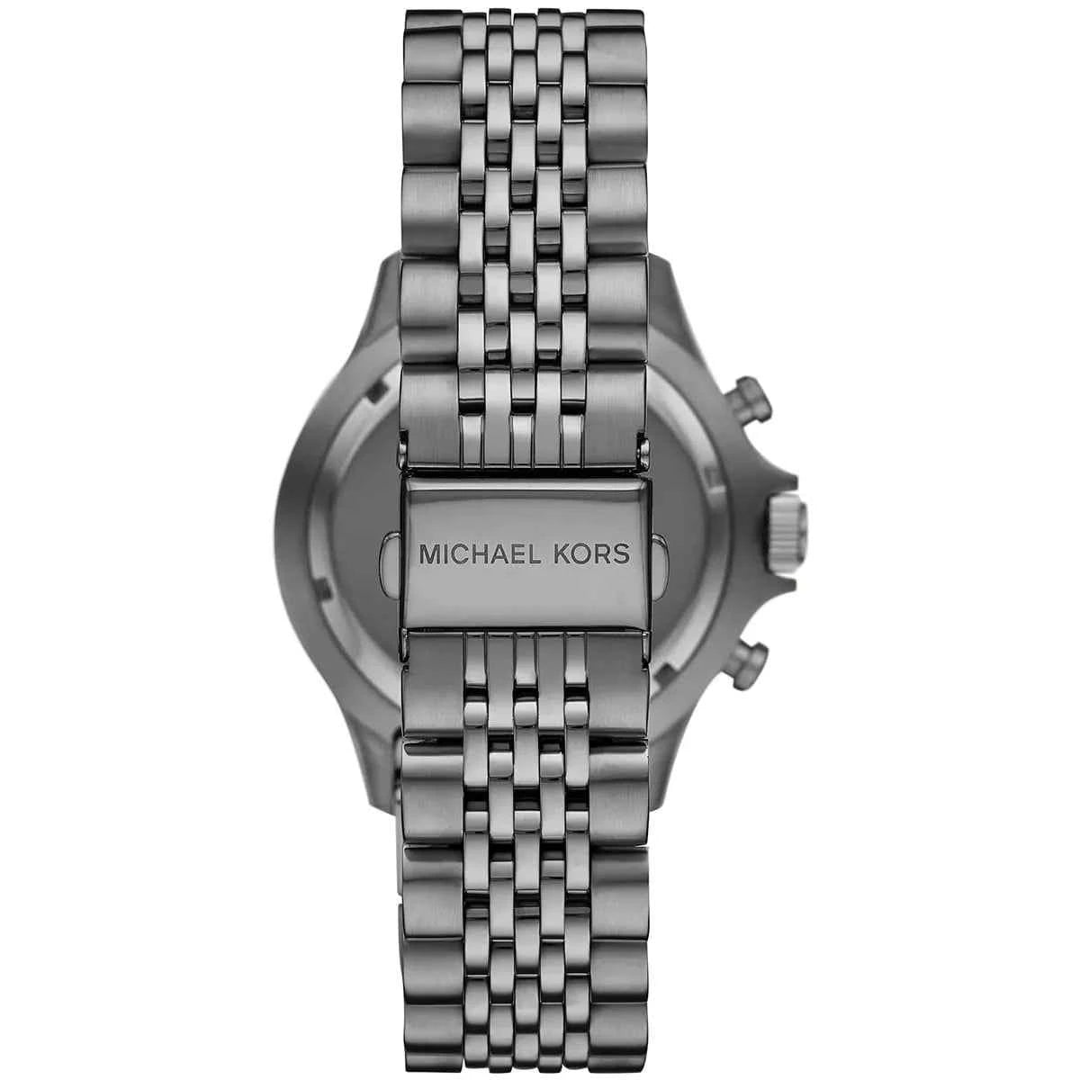 Michael Kors Bayville MK8727 Men's Blue Dial Gray Stainless Steel Chronograph Watch