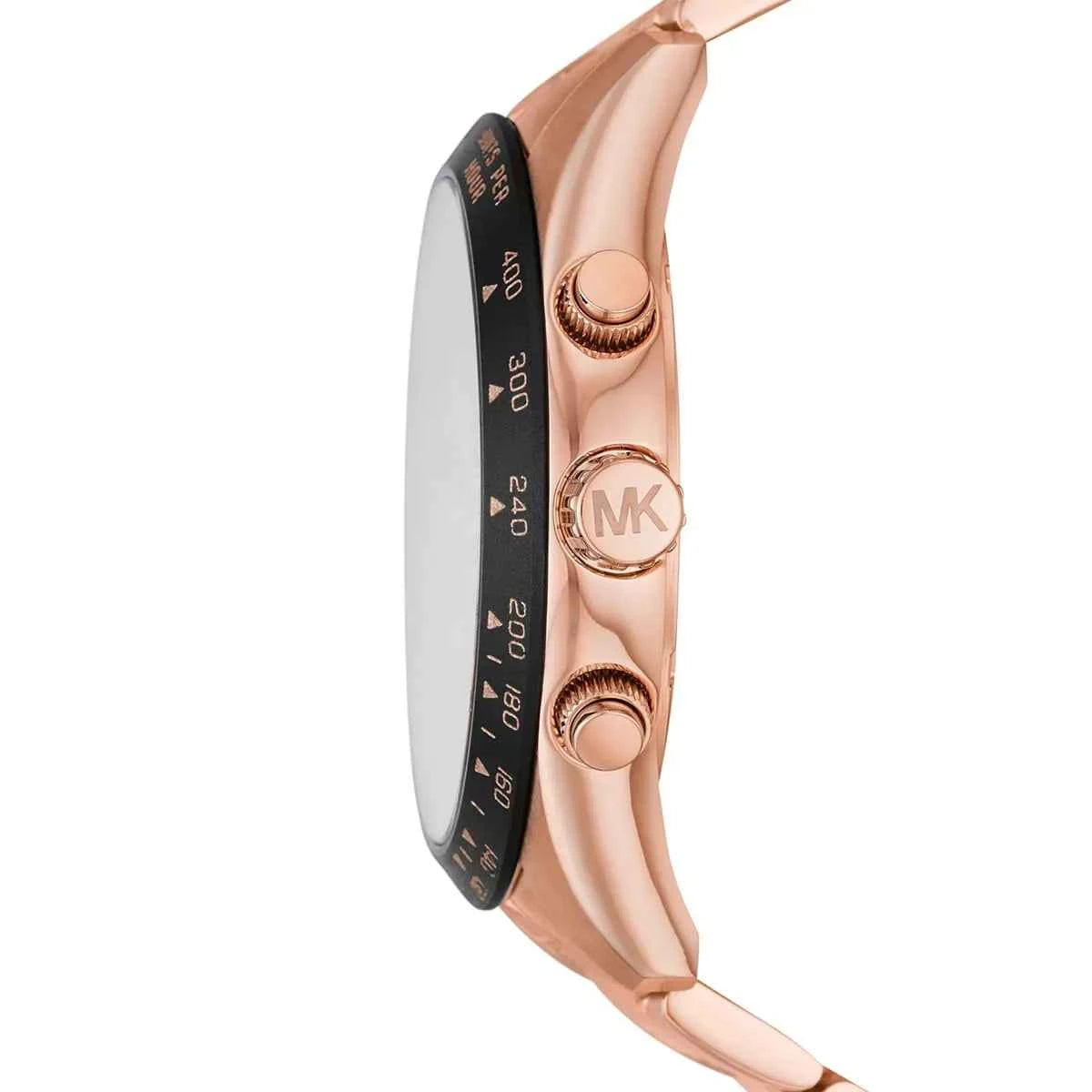 Michael Kors Layton MK8824 Men's Black Dial Rose Gold Stainless Steel Chronograph Watch