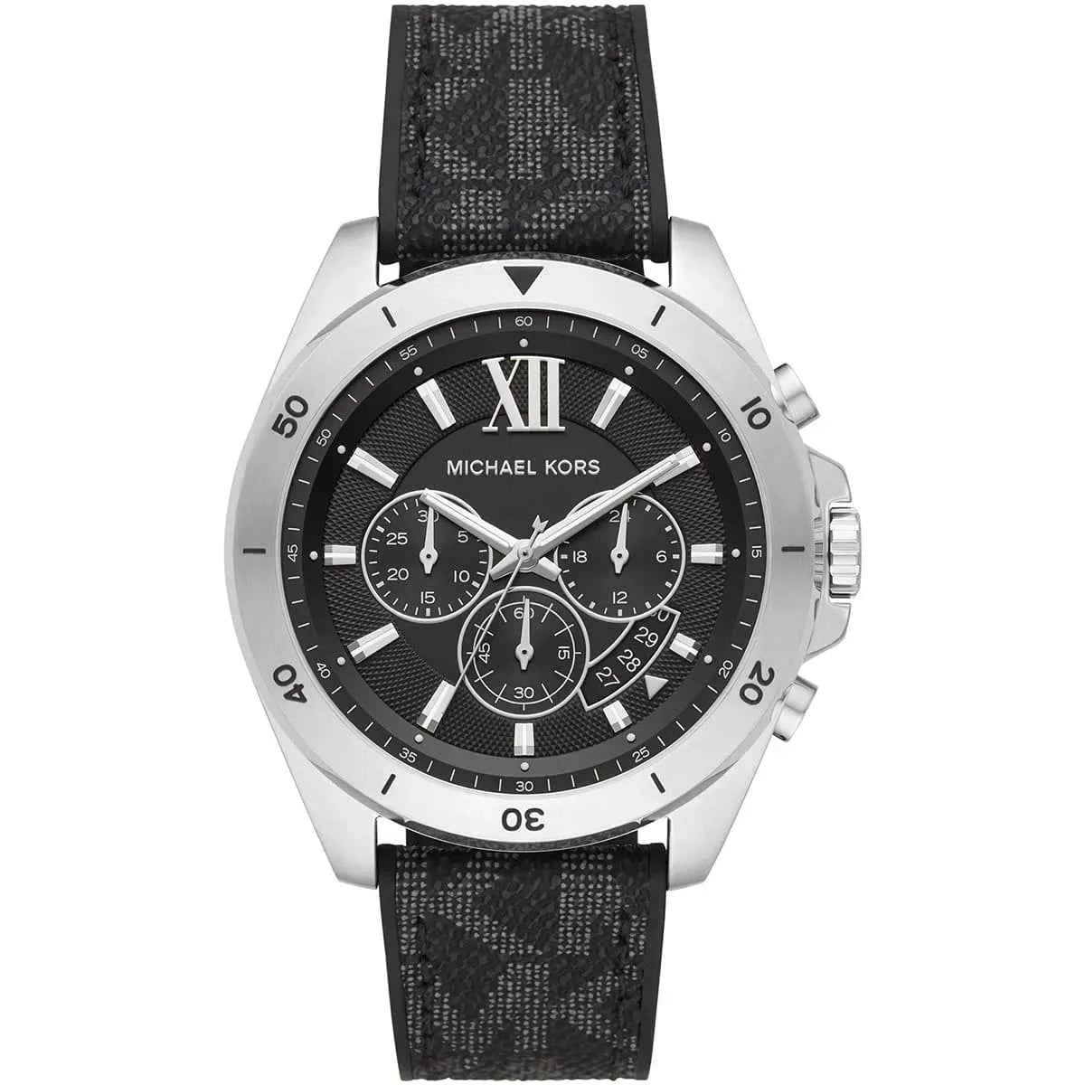 Michael Kors Brecken MK8850 Men's Black Dial Black Polyurethane Chronograph Watch