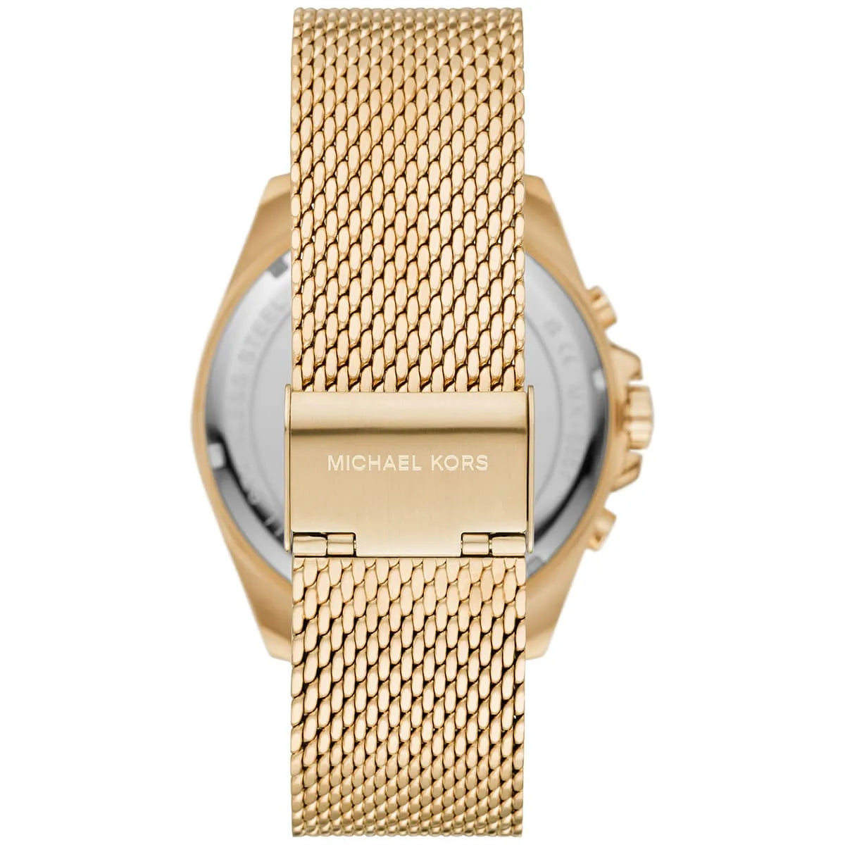 Back case of Michael Kors MK8867 quartz chronograph men's stainless steel wristwatch