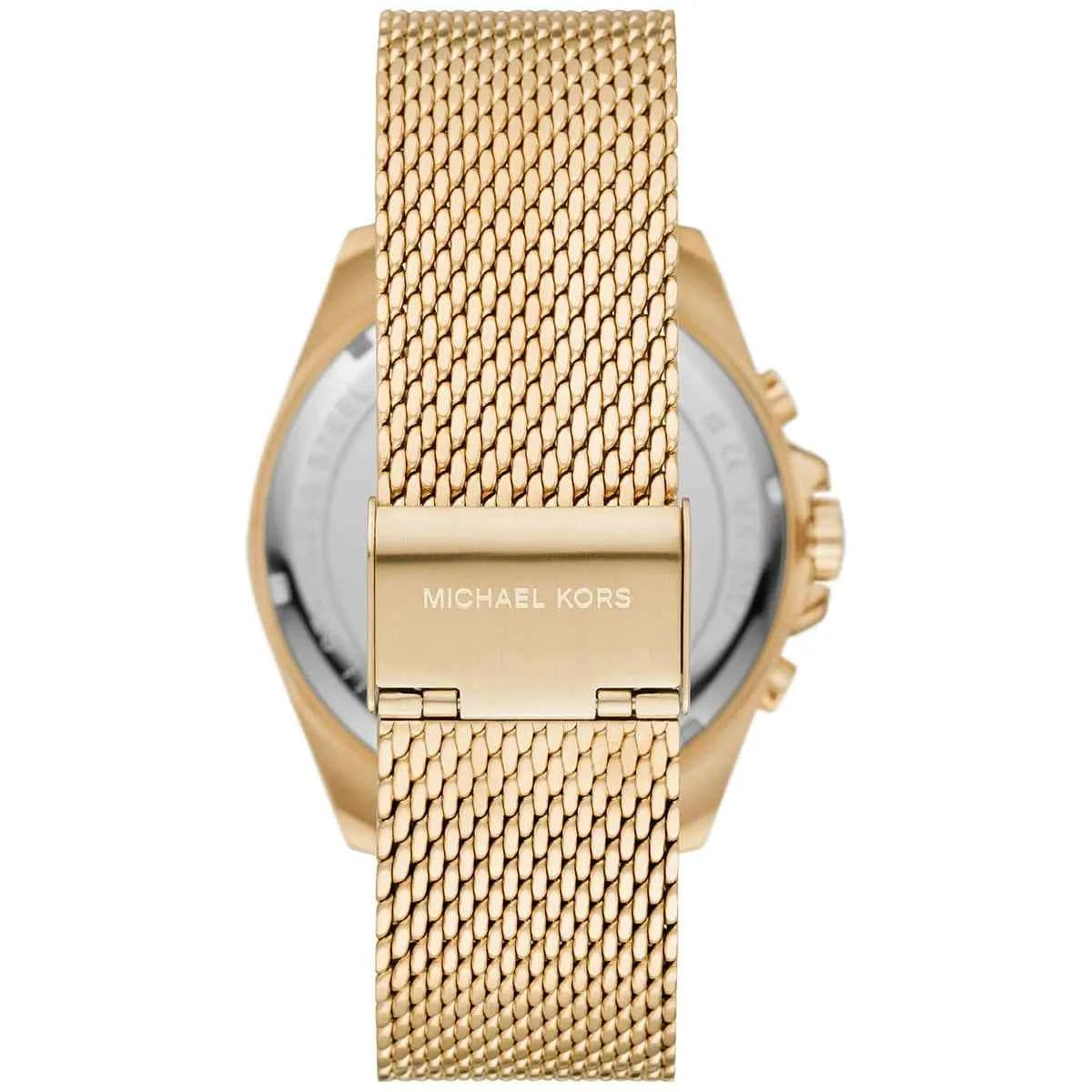 Michael Kors Brecken MK8867 Men's Black Dial Gold Stainless Steel Chronograph Watch