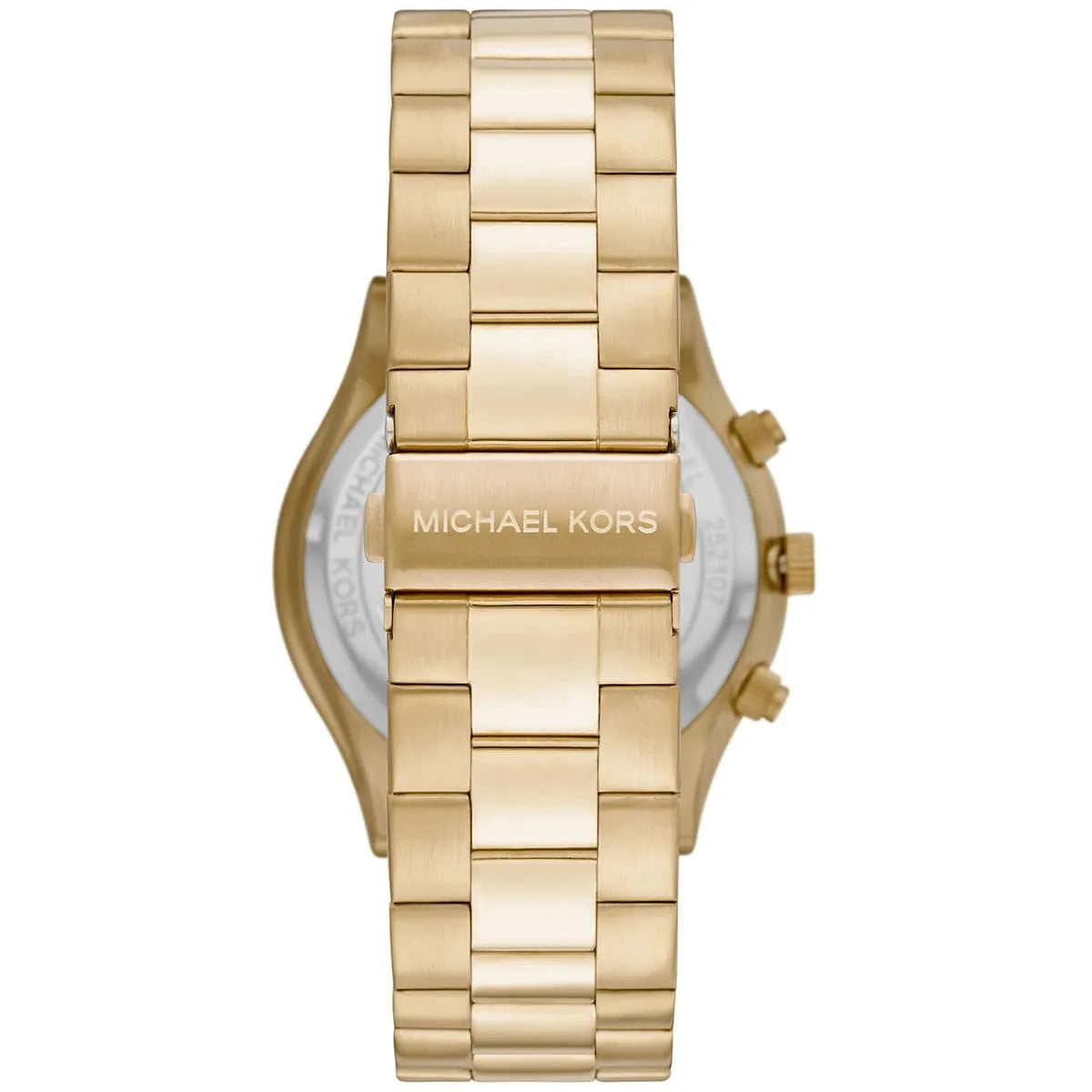 Back case of Michael Kors MK8909 quartz chronograph men's stainless steel wristwatch