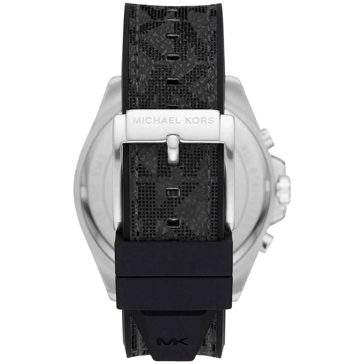 Michael Kors Brecken MK8922 Men's Silver Dial Gray Silicone Rubber Chronograph Watch