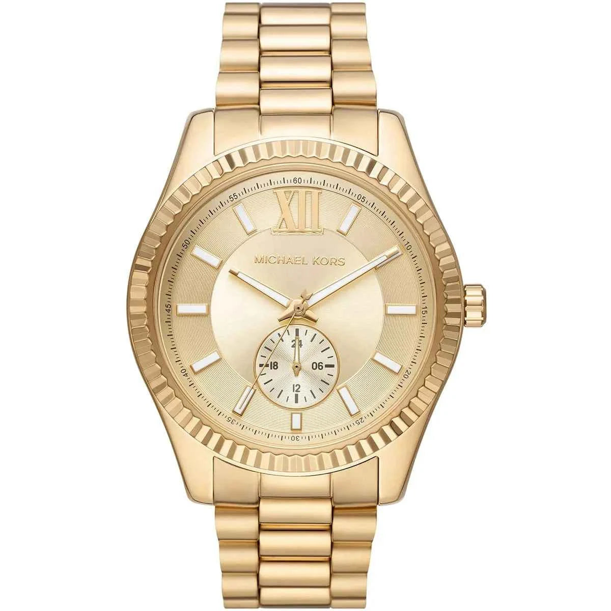 Michael Kors Lexington MK8947 Men's Gold Dial Gold Stainless Steel Watch