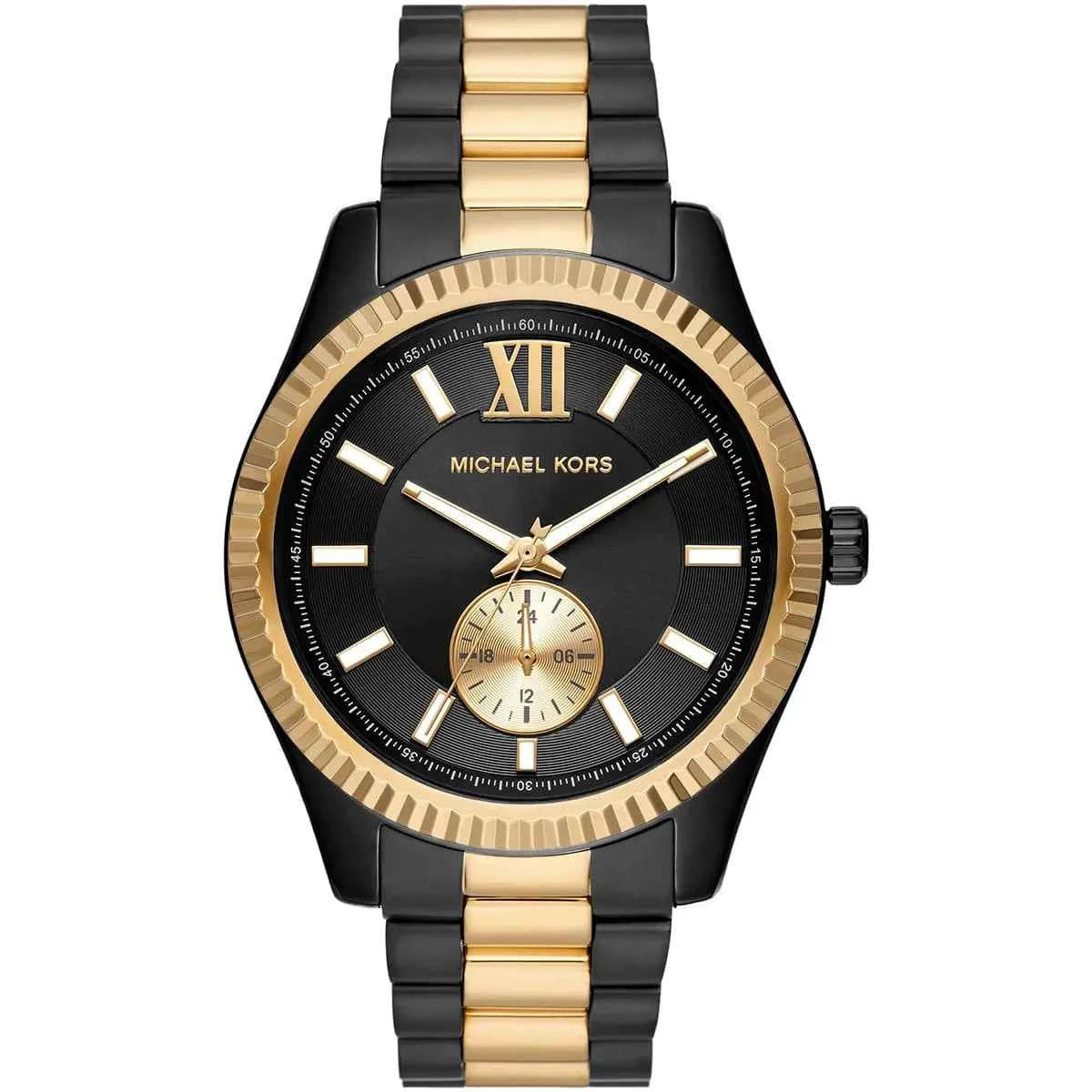 Michael Kors Lexington MK8948 Men's Black Dial Two-Tone Stainless Steel Watch