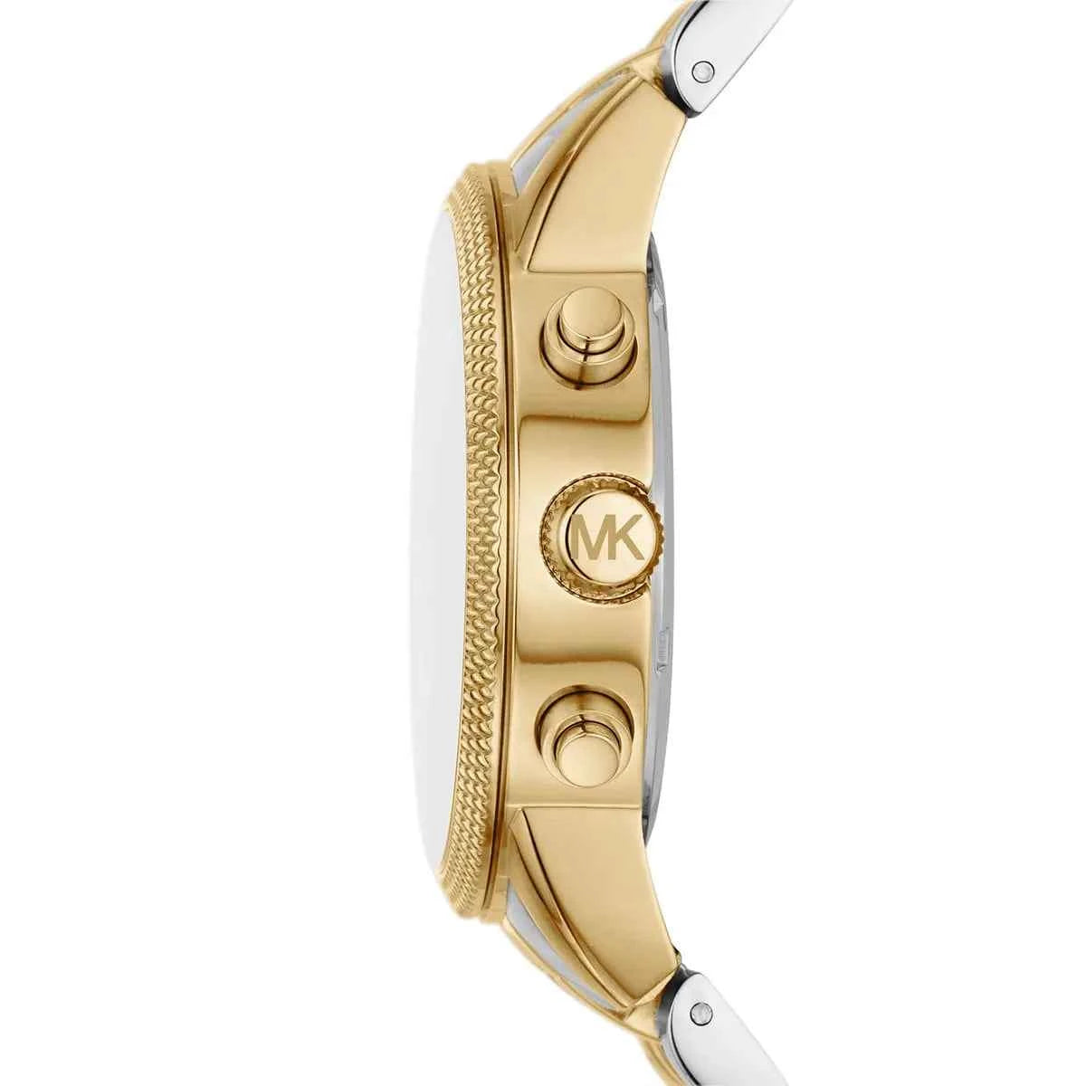 Michael Kors Hutton MK8954 Men's Black Dial Two-Tone Stainless Steel Chronograph Watch
