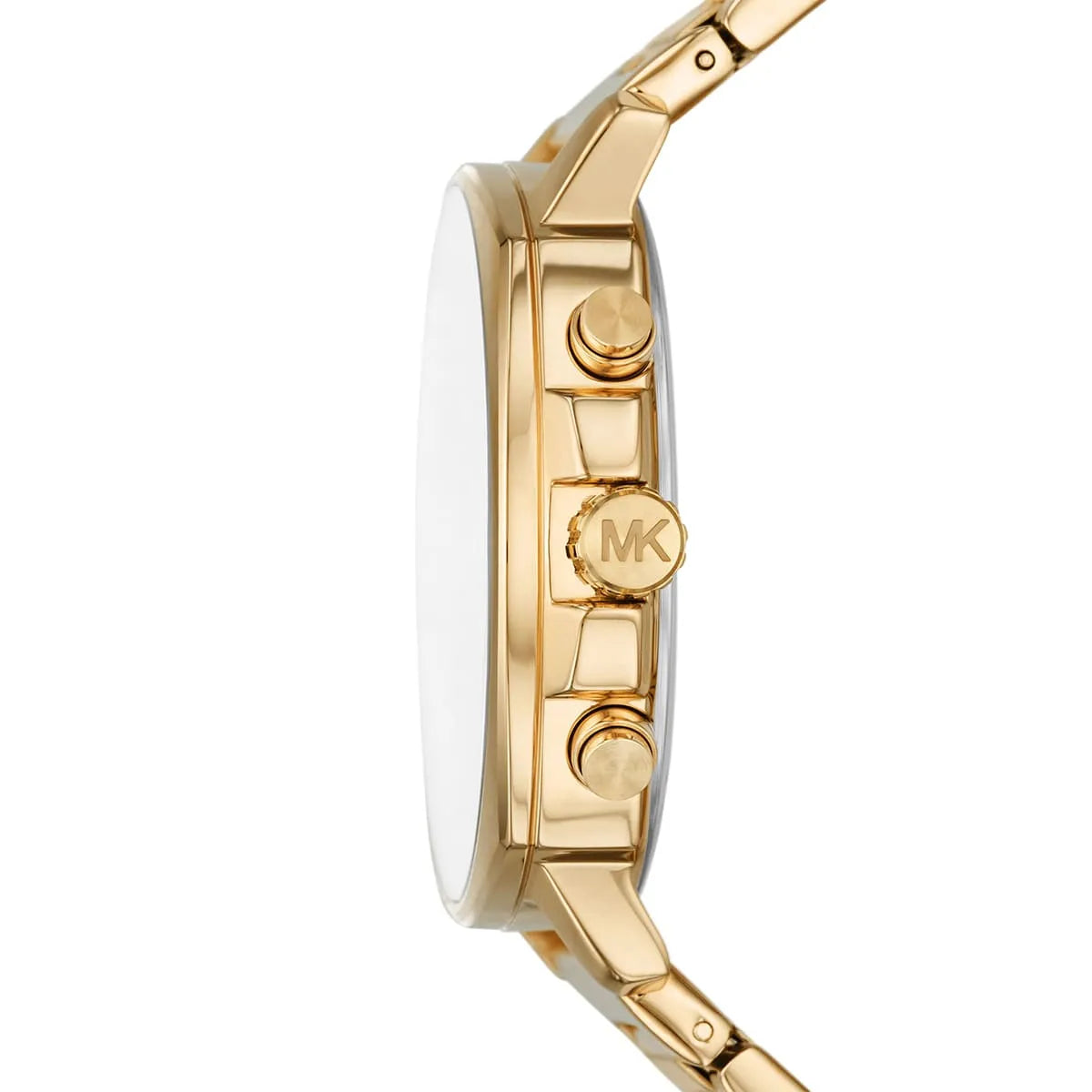 Side profile of Michael Kors Sullivan MK8969 gold stainless steel men's watch