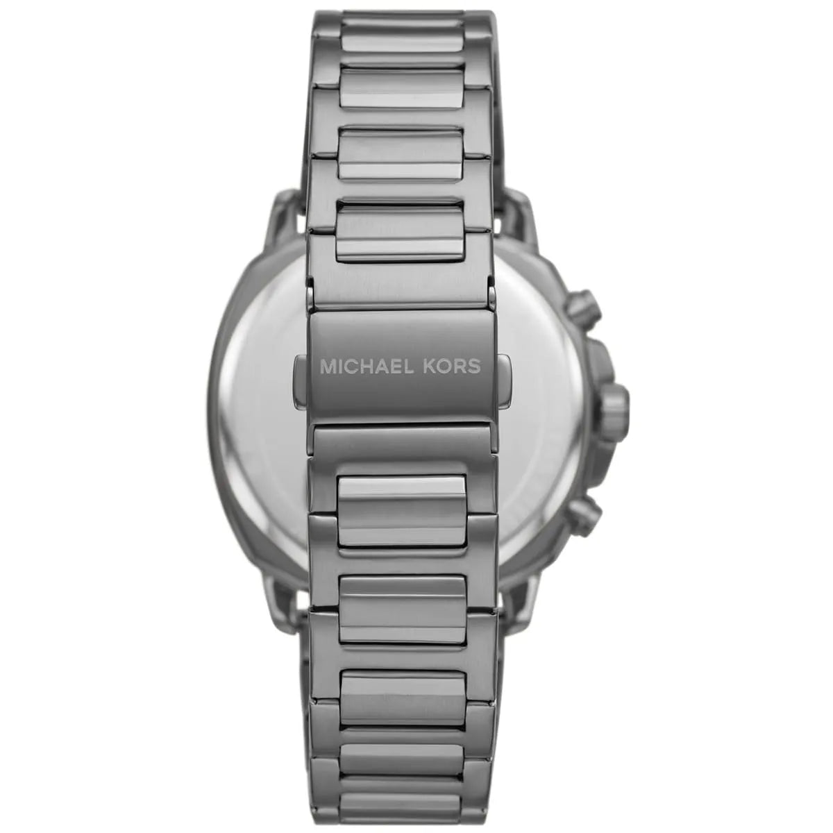 Back case of Michael Kors MK8970 quartz chronograph stainless steel wristwatch