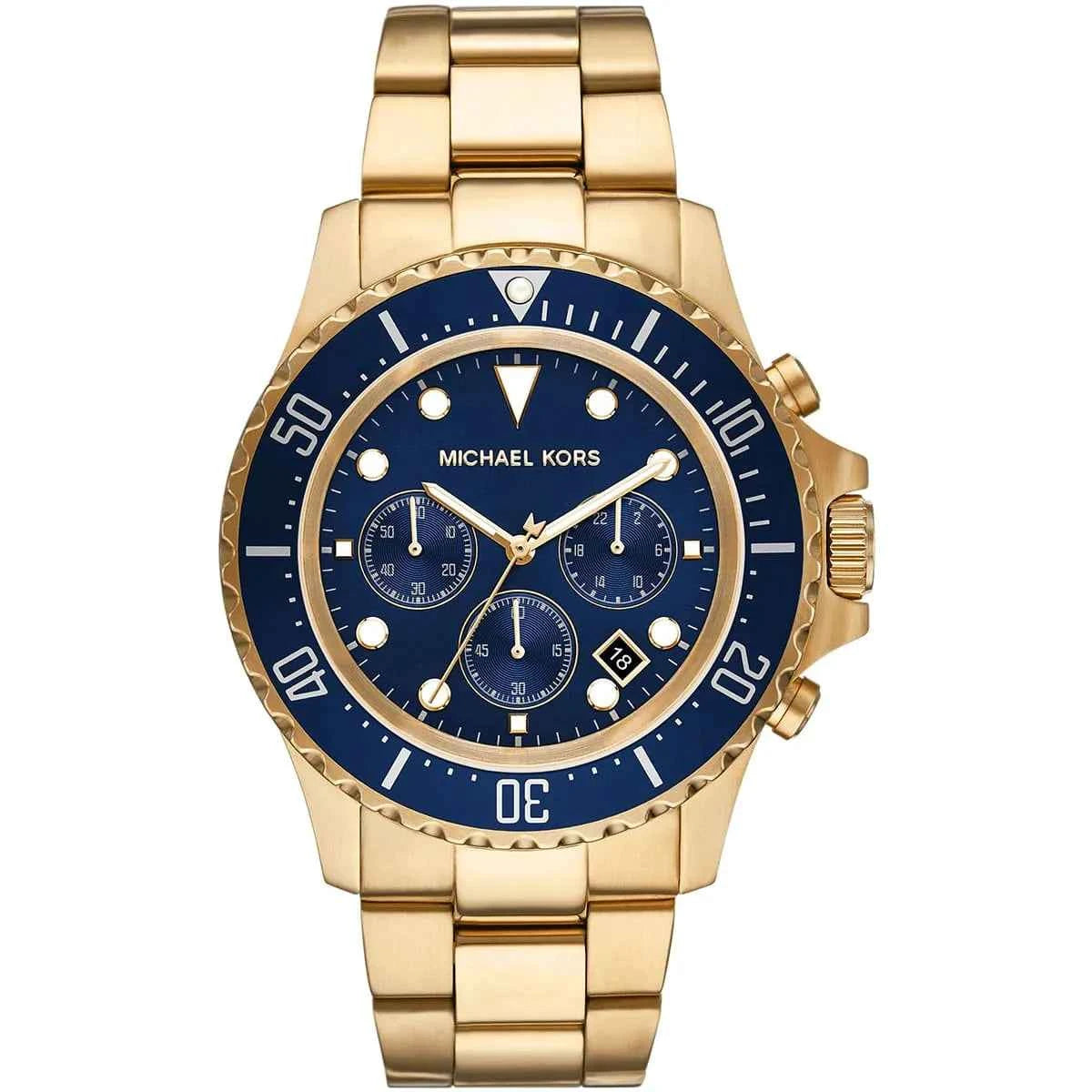 Michael Kors Everest MK8978 Men's Blue Dial Gold Stainless Steel Chronograph Watch