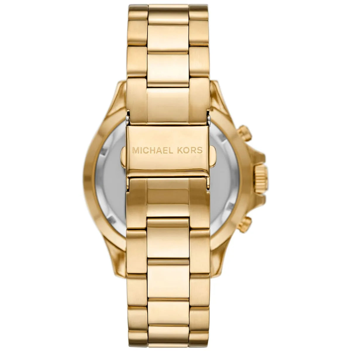 Back case of Michael Kors MK8978 quartz chronograph stainless steel wristwatch