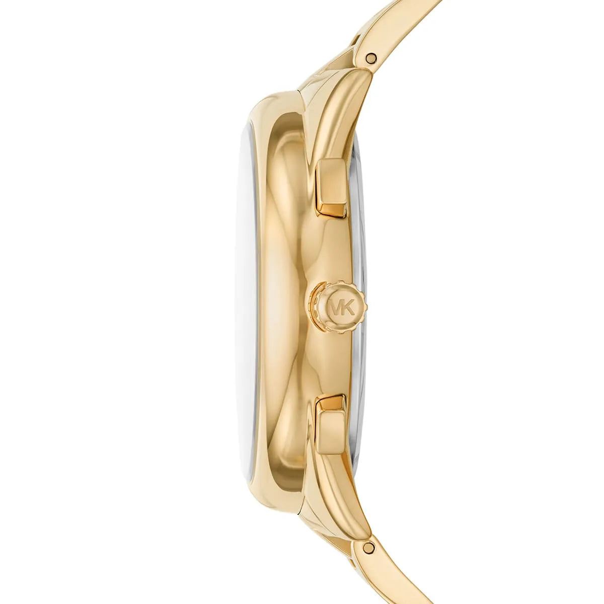 Side profile of Michael Kors Janelle MK8995 gold stainless steel men's watch