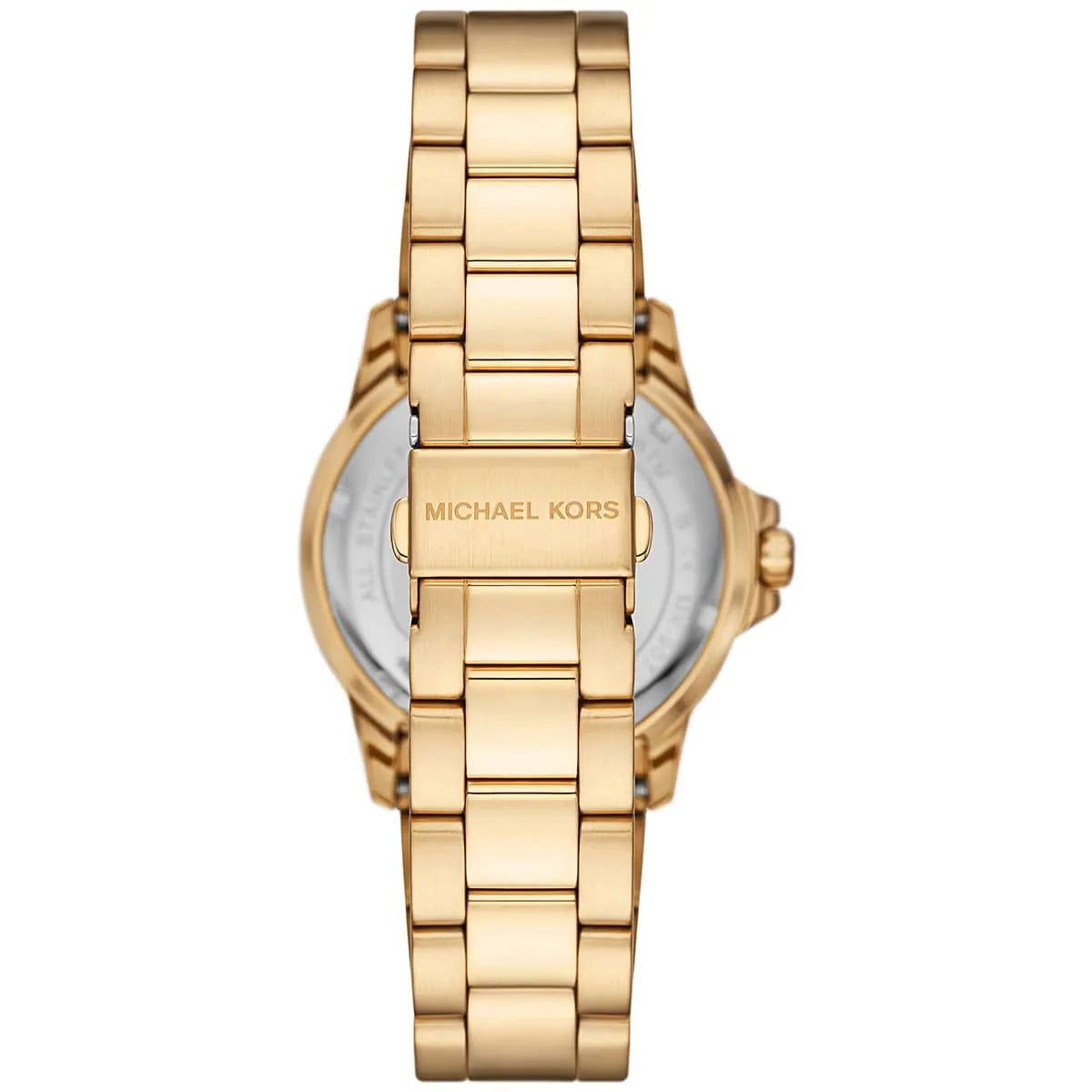 Back case of Michael Kors MK9078 quartz gold stainless steel wristwatch