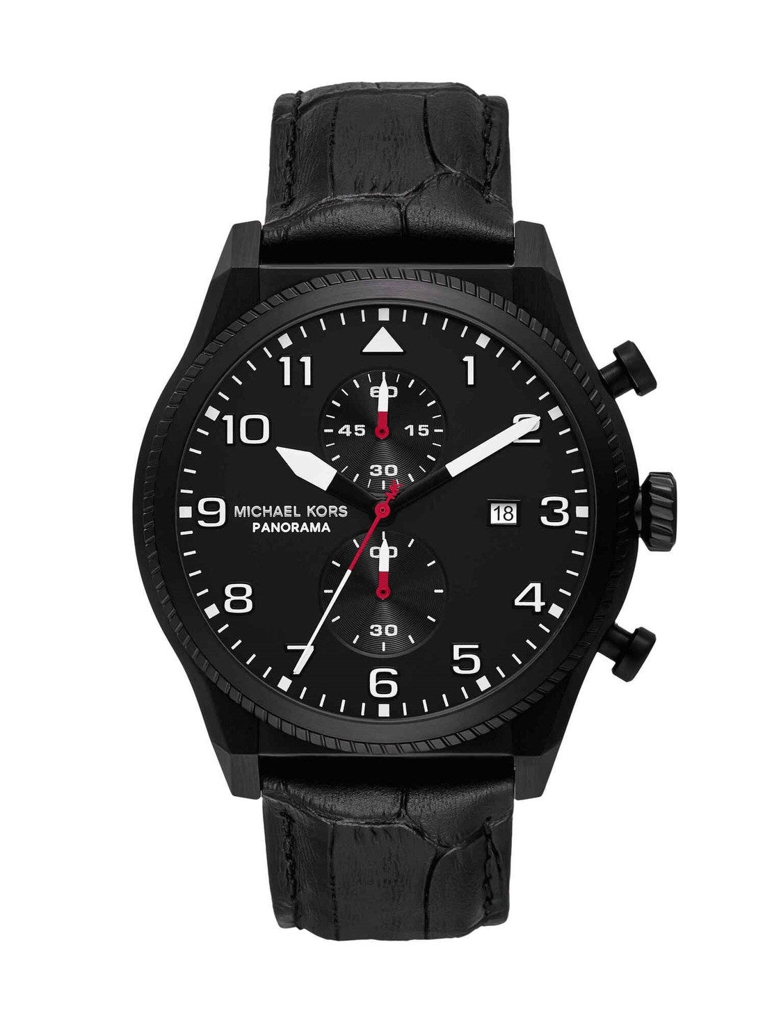 Michael Kors MK9201 crocodile-pattern leather strap watch